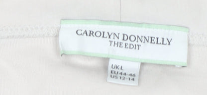 Womens UK Size L Carolyn Donnelly Beige Cardigan Jumper