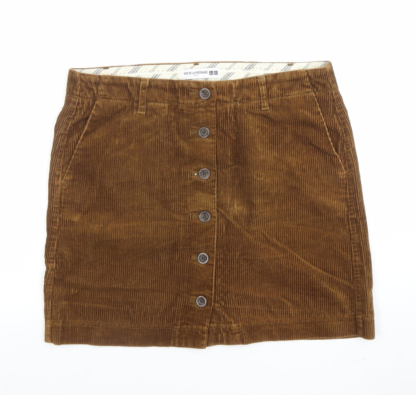 Womens UK Size 10 Uniqlo A-Line Corduroy Skirt