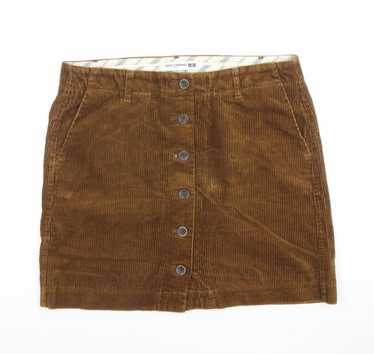 Womens UK Size 10 Uniqlo A-Line Corduroy Skirt
