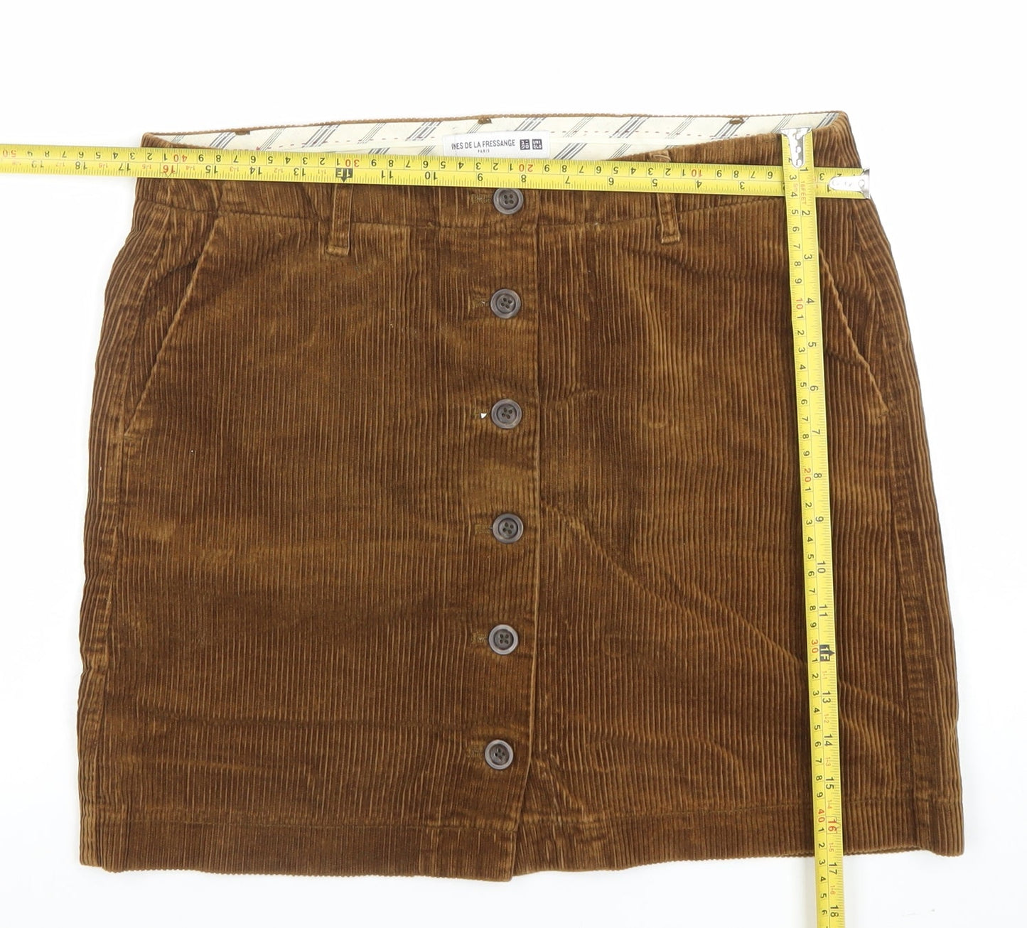 Womens UK Size 10 Uniqlo A-Line Corduroy Skirt
