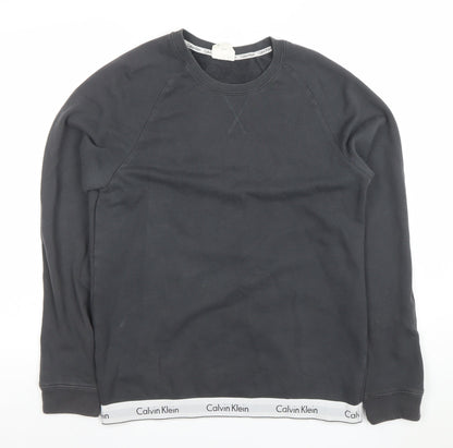 Womens UK Size M Calvin Klein Black Pullover Sweatshirt