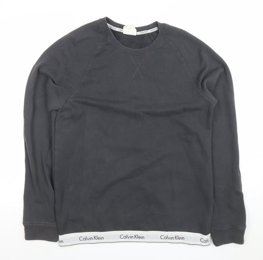Womens UK Size M Calvin Klein Black Pullover Sweatshirt