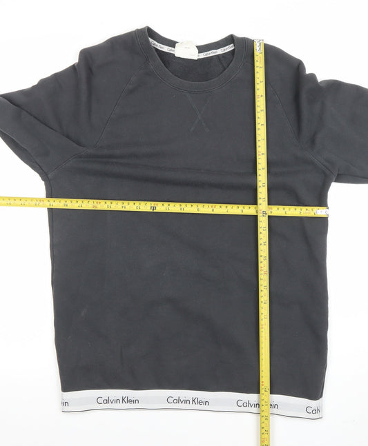 Womens UK Size M Calvin Klein Black Pullover Sweatshirt