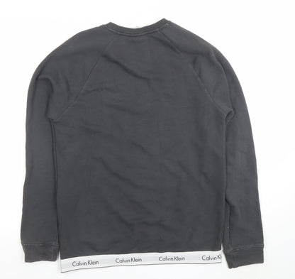 Womens UK Size M Calvin Klein Black Pullover Sweatshirt