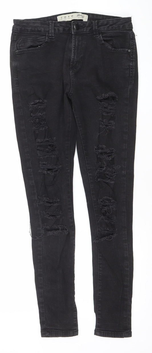 Womens UK Size 12 Denim Co. Slim Fit Skinny Black Jeans