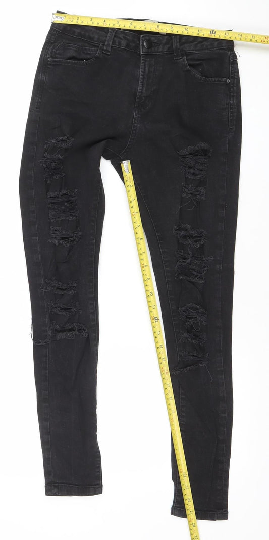 Womens UK Size 12 Denim Co. Slim Fit Skinny Black Jeans