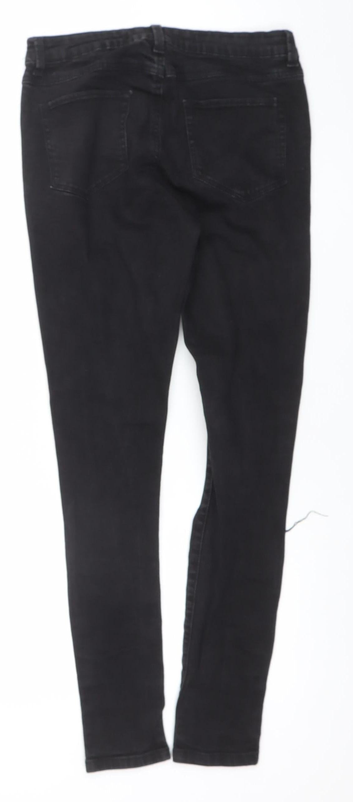 Womens UK Size 12 Denim Co. Slim Fit Skinny Black Jeans