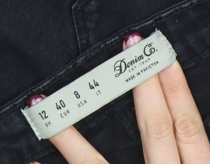 Womens UK Size 12 Denim Co. Slim Fit Skinny Black Jeans