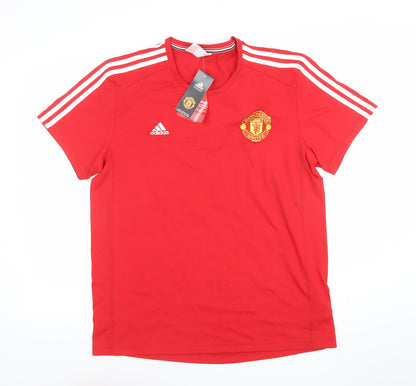 Adidas Men’s Red Manchester United 2XL Jersey T-Shirt
