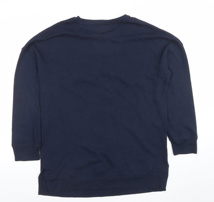 Tommy Hilfiger Mens Navy Lounge Top M Long Sleeve Cotton Blend