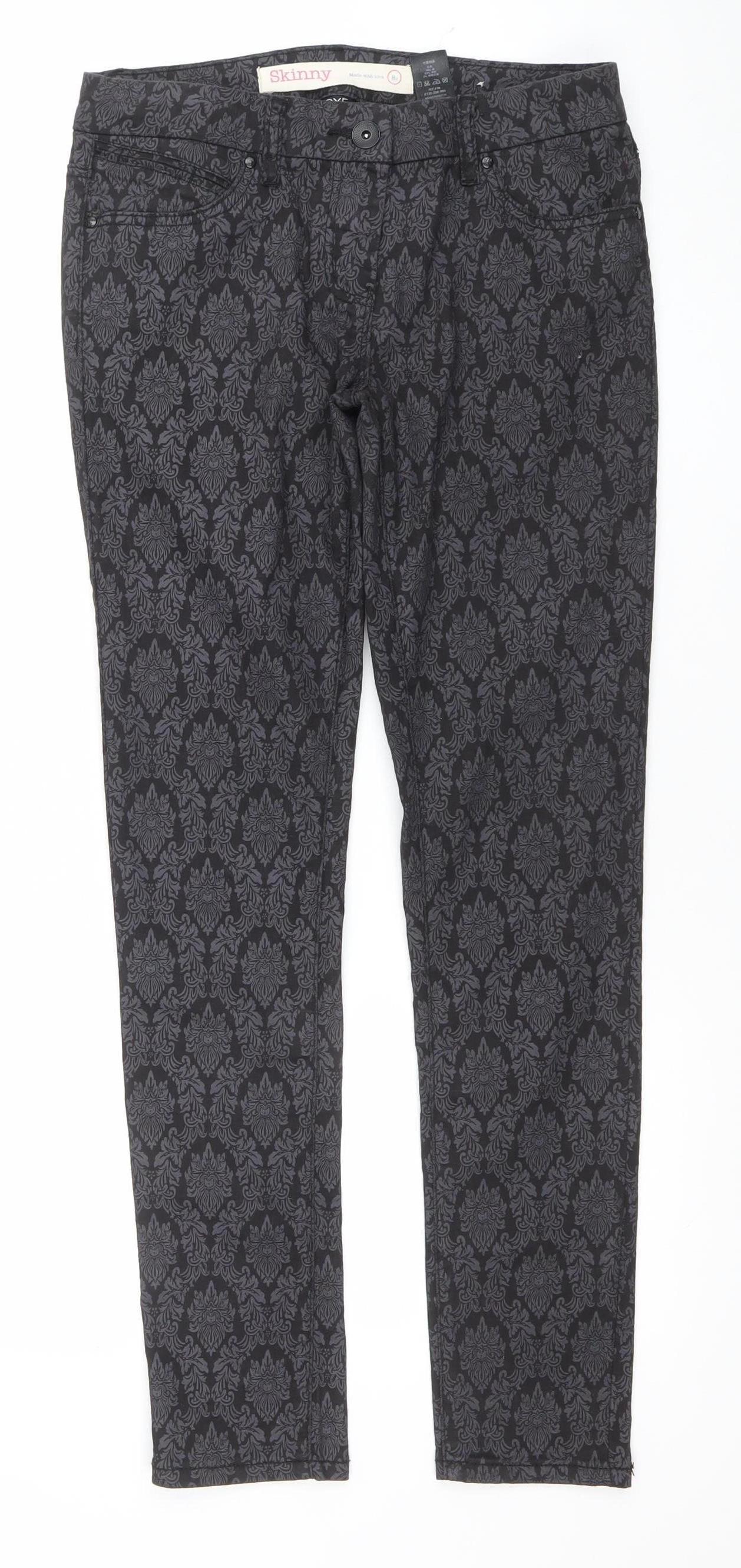 Womens UK Size 8R NEXT Slim Fit Skinny Black Jeans