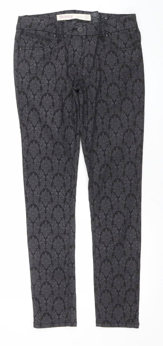 Womens UK Size 8R NEXT Slim Fit Skinny Black Jeans