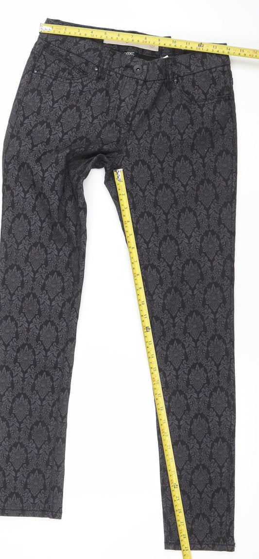 Womens UK Size 8R NEXT Slim Fit Skinny Black Jeans