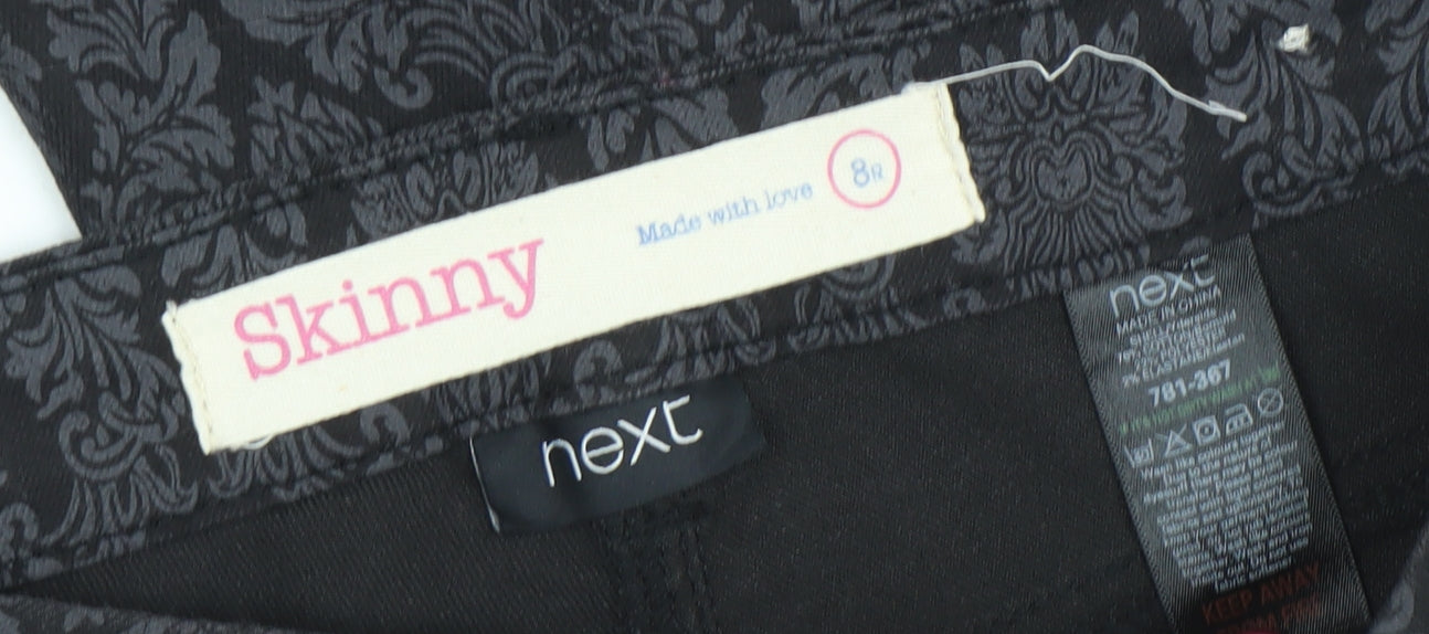 Womens UK Size 8R NEXT Slim Fit Skinny Black Jeans