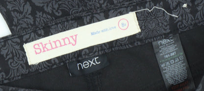 Womens UK Size 8R NEXT Slim Fit Skinny Black Jeans