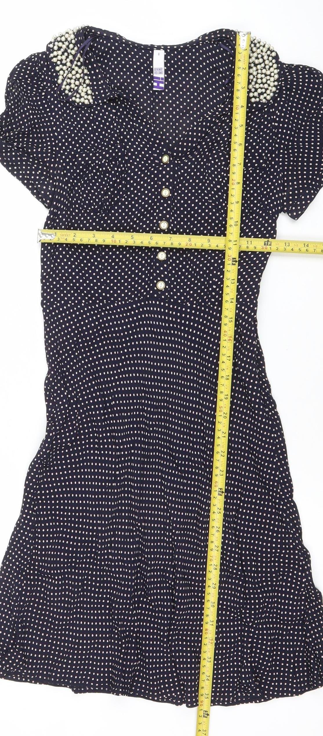 Womens UK Size 6 By Thierry Holland Fit & Flare Dress