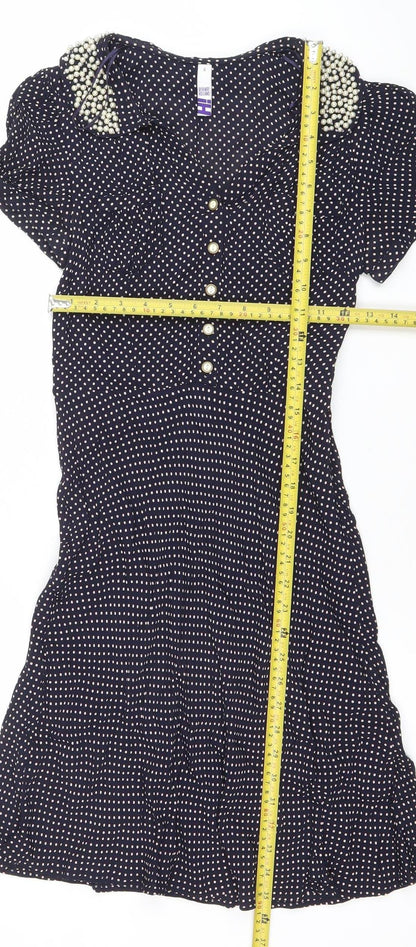 Womens UK Size 6 By Thierry Holland Fit & Flare Dress
