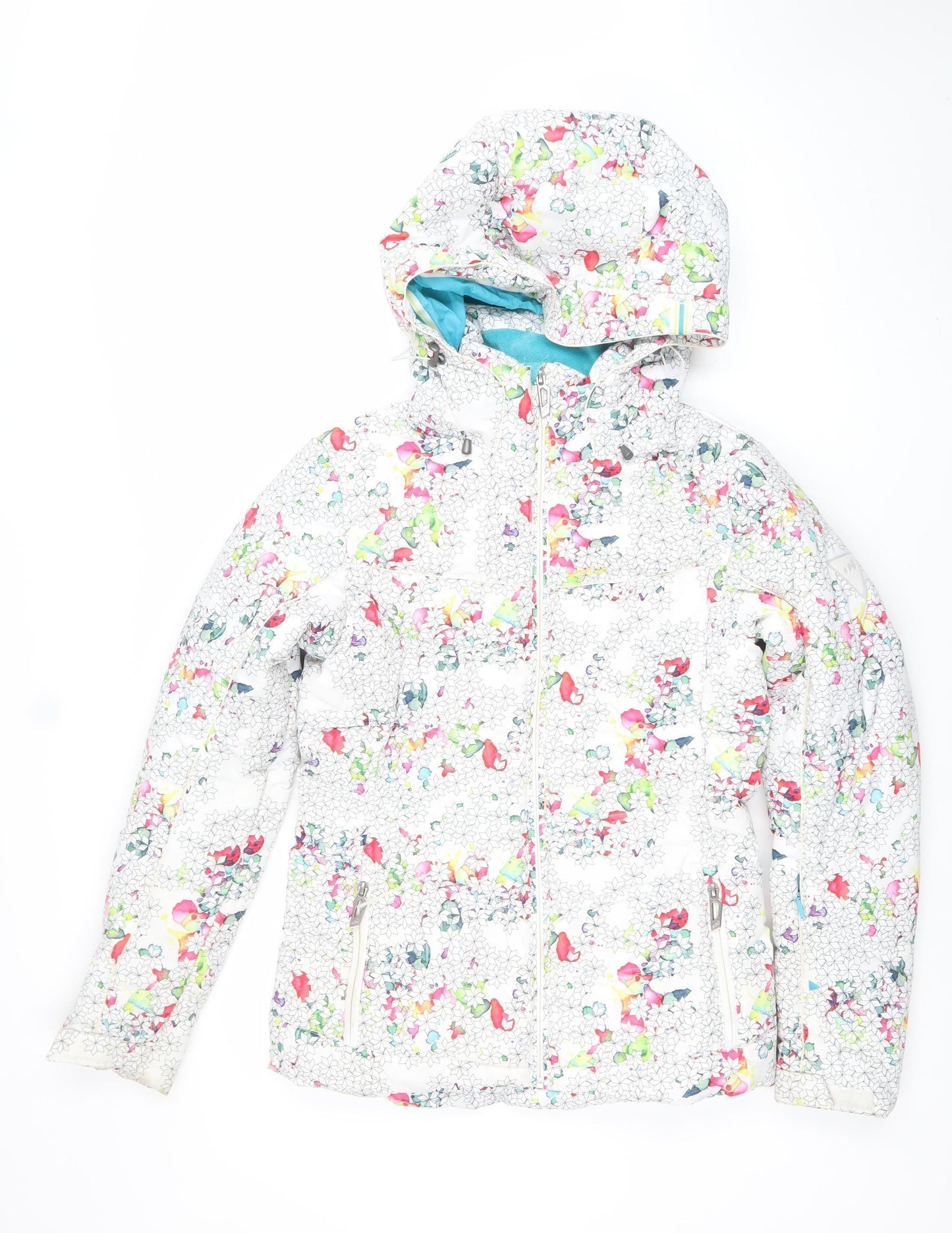 Womens UK Size S Wed'ze Multicoloured Ski Jacket