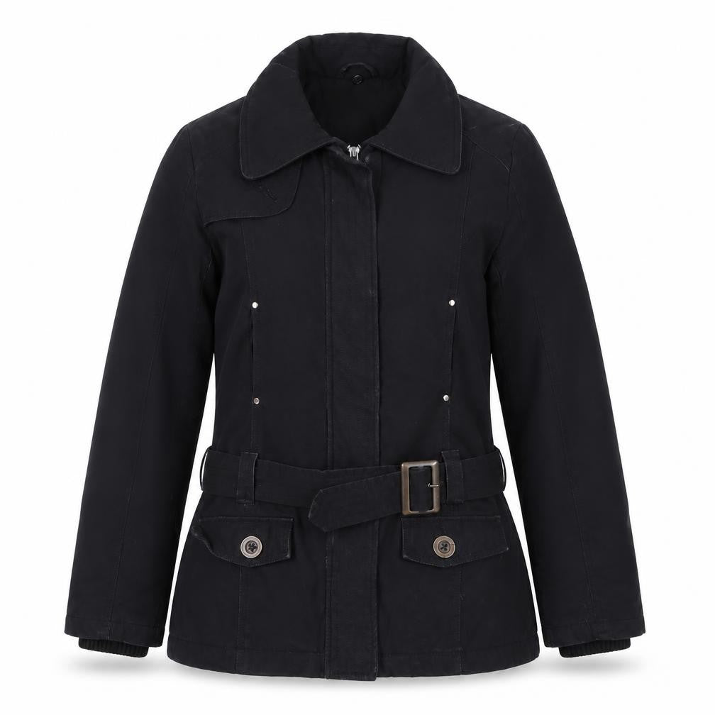 Womens UK Size 10 Dorothy Perkins Black Parka Coat