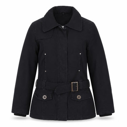 Womens UK Size 10 Dorothy Perkins Black Parka Coat
