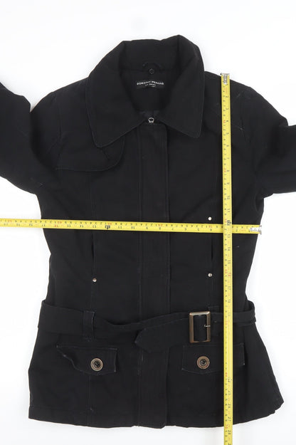 Womens UK Size 10 Dorothy Perkins Black Parka Coat