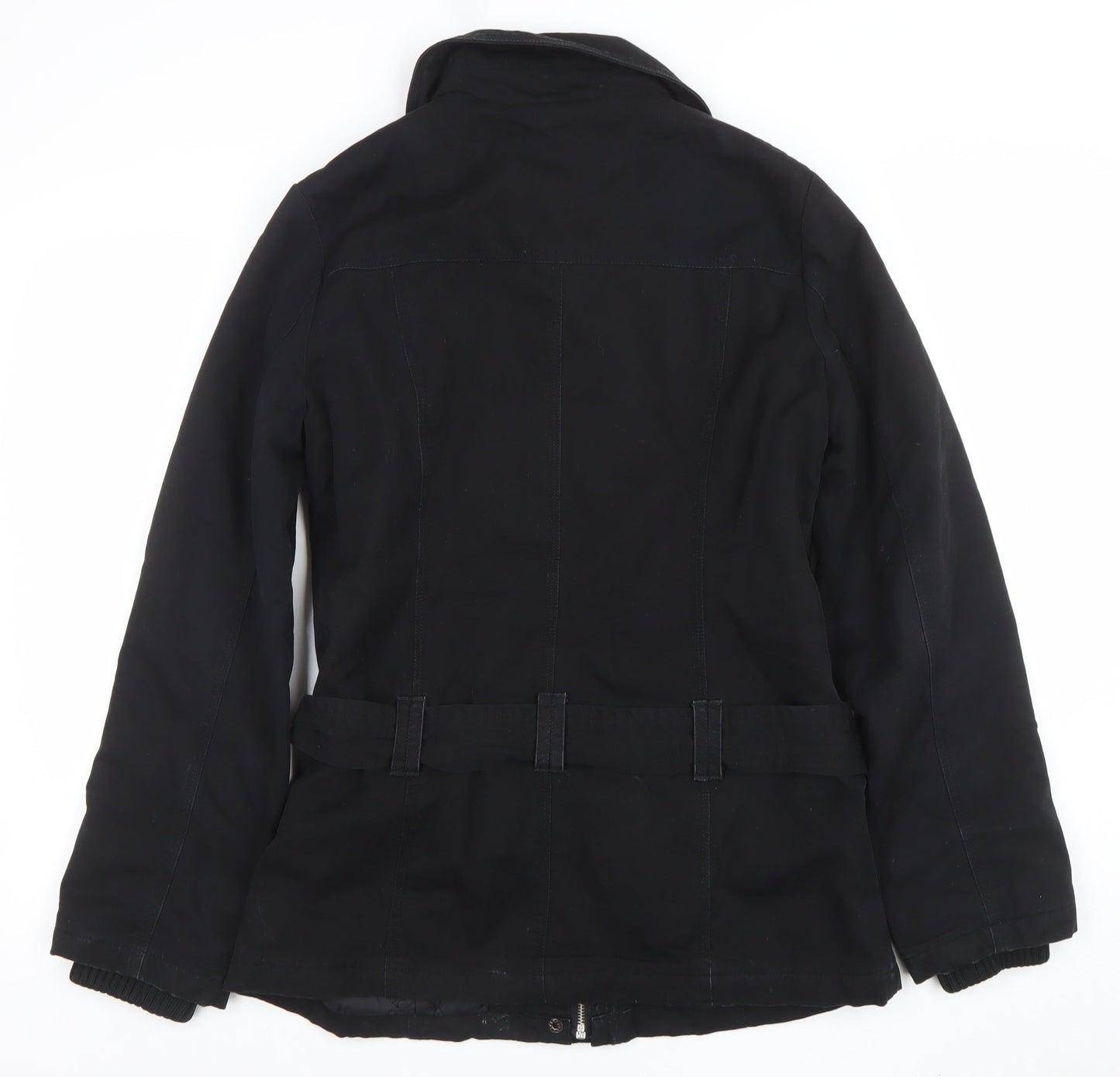 Womens UK Size 10 Dorothy Perkins Black Parka Coat