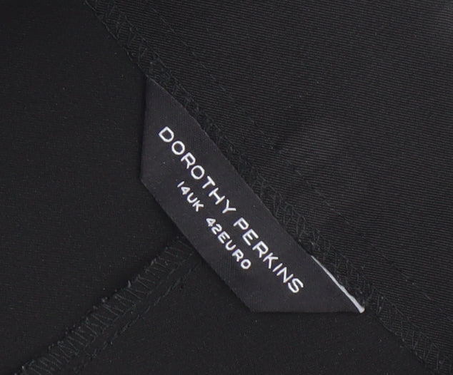 Womens UK Size 14 Dorothy Perkins Regular Fit Dress Pants Black Trousers
