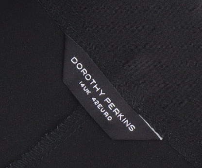 Womens UK Size 14 Dorothy Perkins Regular Fit Dress Pants Black Trousers