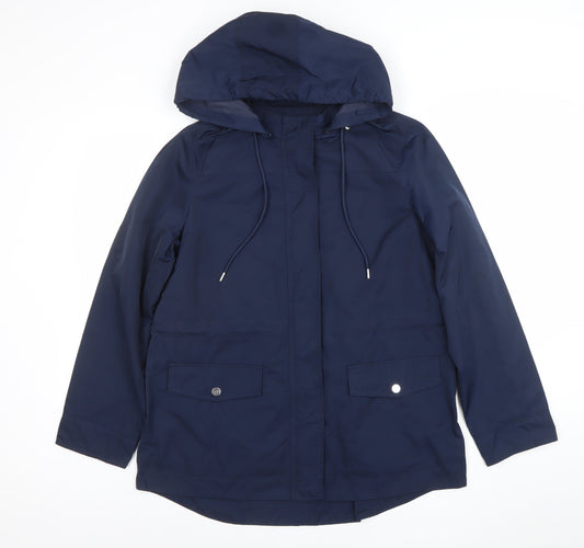 Womens UK Size 12 Jaeger Blue Parka Coat