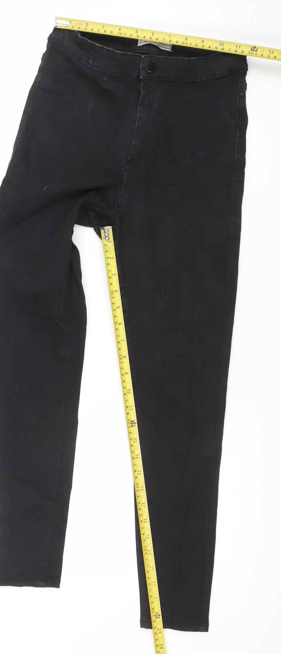 Womens UK Size 12 Denim Co Slim Fit Skinny Black Jeans