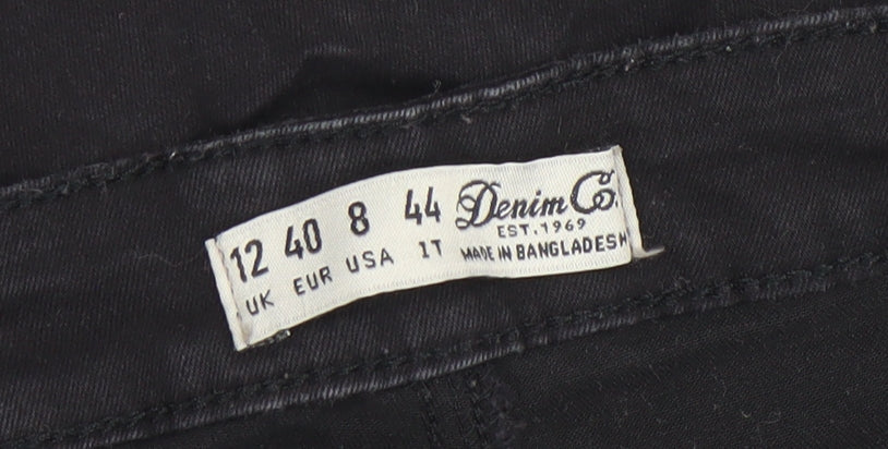 Womens UK Size 12 Denim Co Slim Fit Skinny Black Jeans