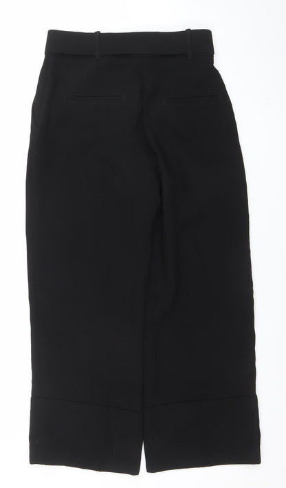 Womens UK Size 10 Mango Slim Fit Dress Pants Black Trousers