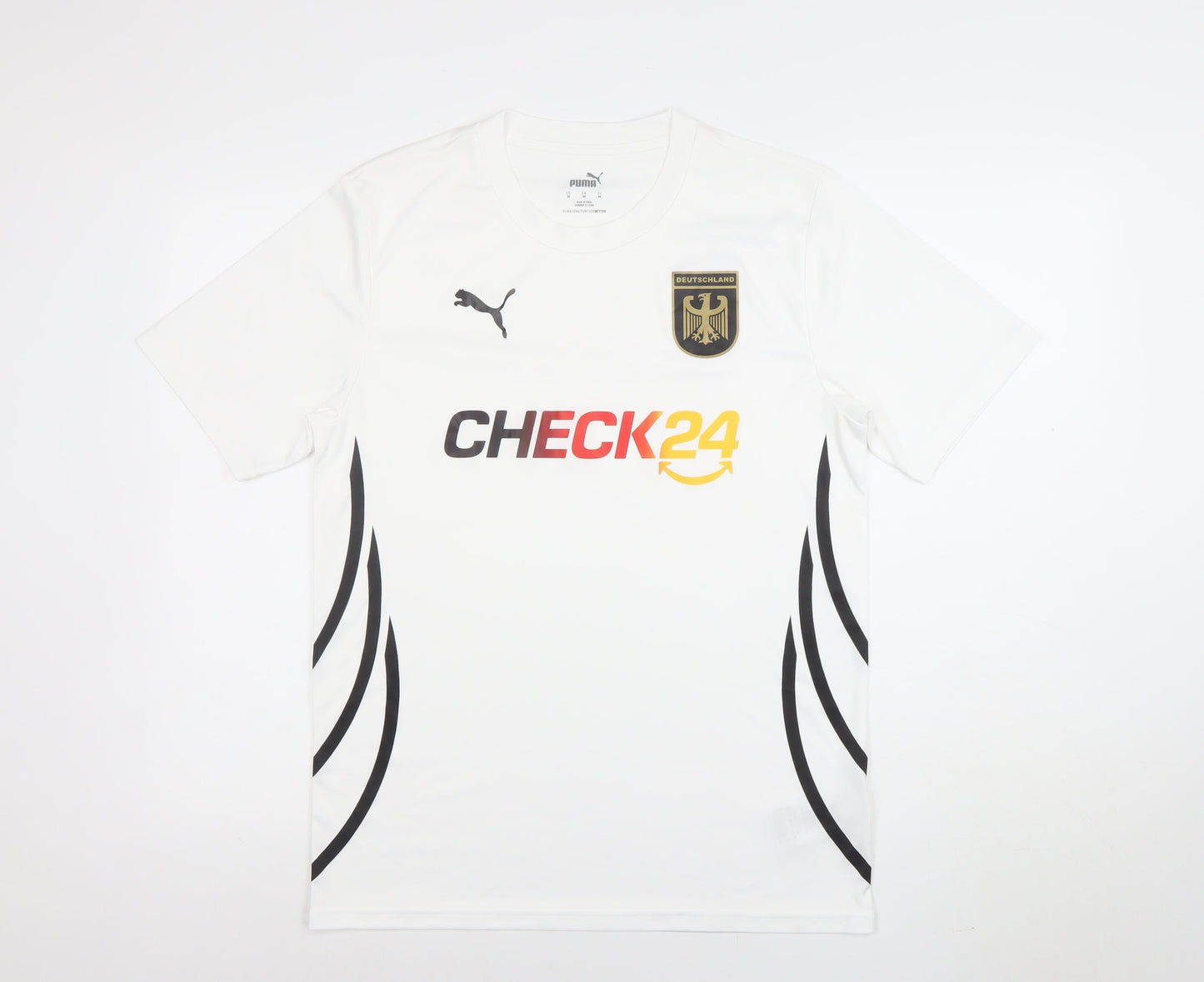 Mens UK Size M PUMA White FootballGym & TrainingRunning & Jogging T-Shirt