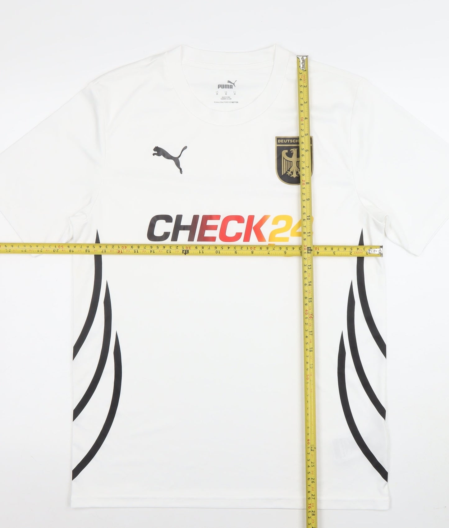 Mens UK Size M PUMA White FootballGym & TrainingRunning & Jogging T-Shirt