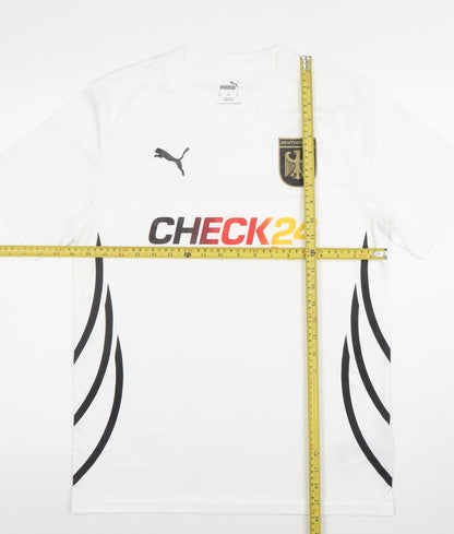 Mens UK Size M PUMA White FootballGym & TrainingRunning & Jogging T-Shirt