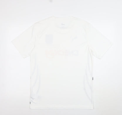 Mens UK Size M PUMA White FootballGym & TrainingRunning & Jogging T-Shirt