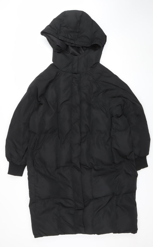 Womens UK Size M Sleepy Bunny Black Puffer Jacket