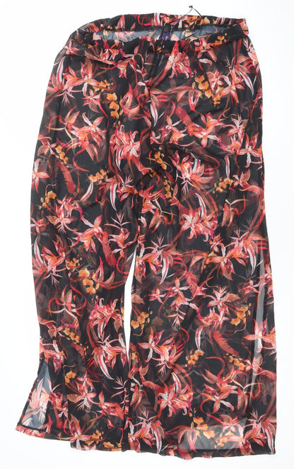 Womens UK Size 14 Figleaves Curve Regular Fit Cropped Multicoloured Trousers
