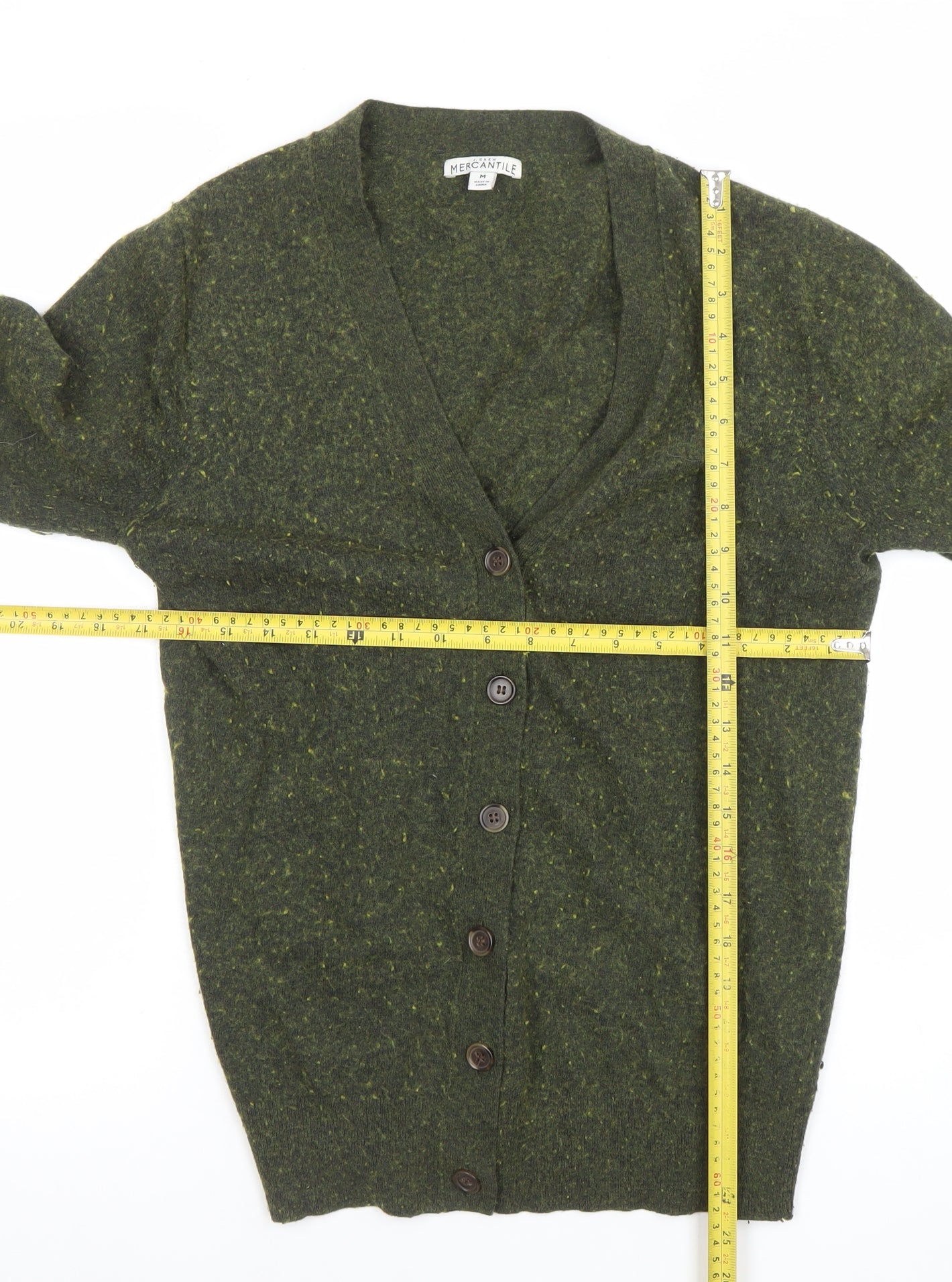 Womens UK Size M J.Crew Mercantile Green Cardigan Jumper