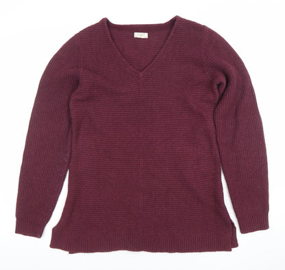 Womens UK Size 10 Fat Face Purple Pullover Jumper
