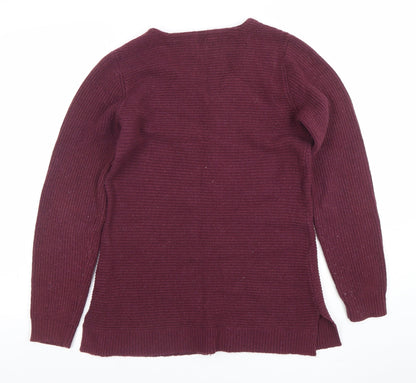 Womens UK Size 10 Fat Face Purple Pullover Jumper