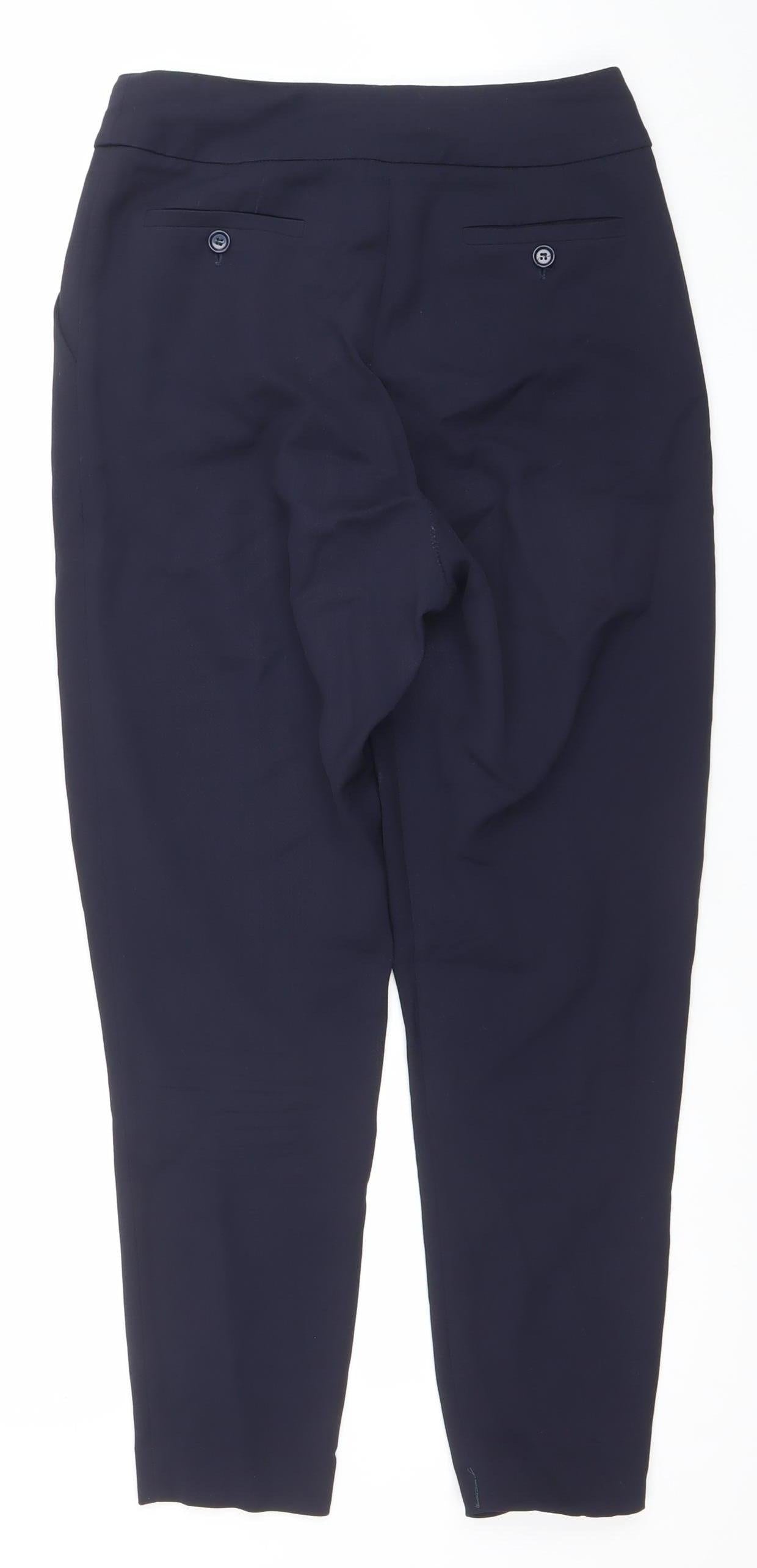 Womens UK Size 8 Austin Reed Regular Fit Business Formal Workwear Blue Trousers