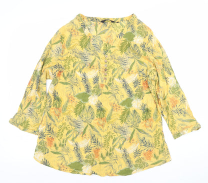Womens UK Size 20 Isle Collection Yellow Tunic Blouse