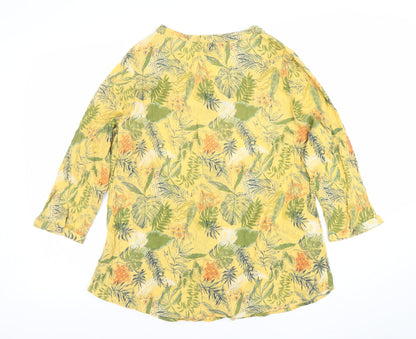 Womens UK Size 20 Isle Collection Yellow Tunic Blouse