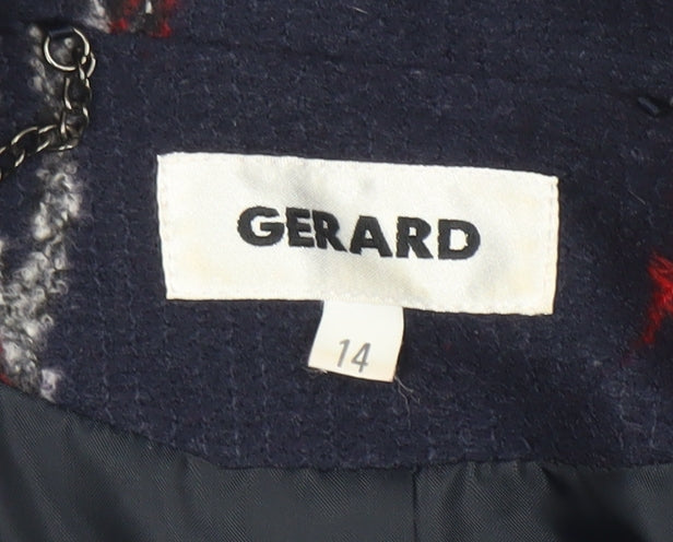 Womens UK Size 14 Gerard Blue Overcoat