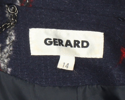 Womens UK Size 14 Gerard Blue Overcoat