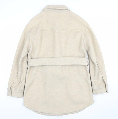 Marks and Spencer Womens Beige Belted Twill Jacket Size 8