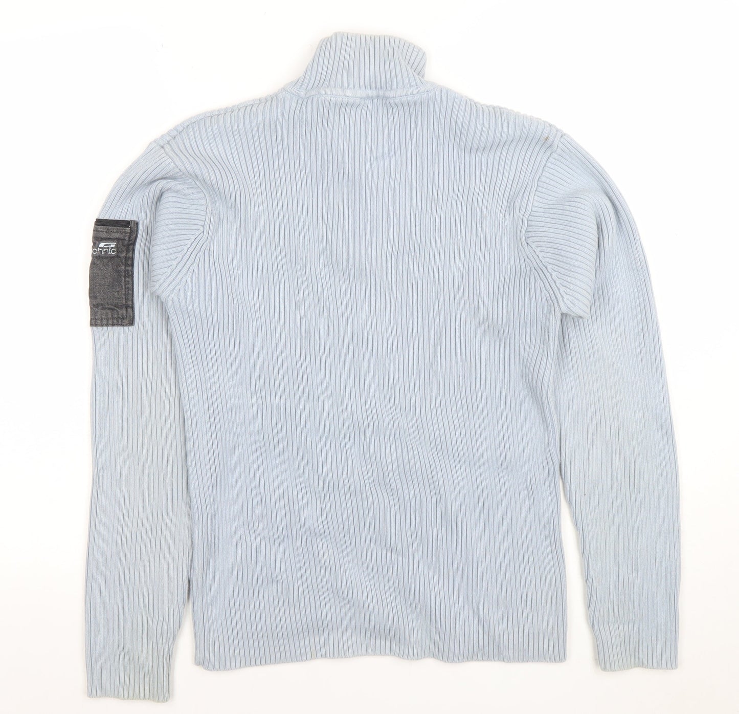 Mens UK Size L JACK & JONES Blue 1/2 Zip Jumper