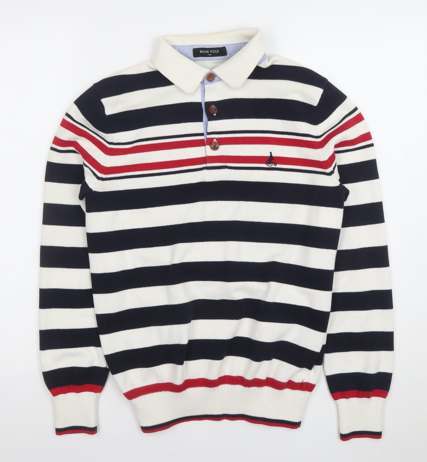 Boys UK Size M Bean Pole Multicoloured Henley Jumper