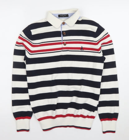 Boys UK Size M Bean Pole Multicoloured Henley Jumper